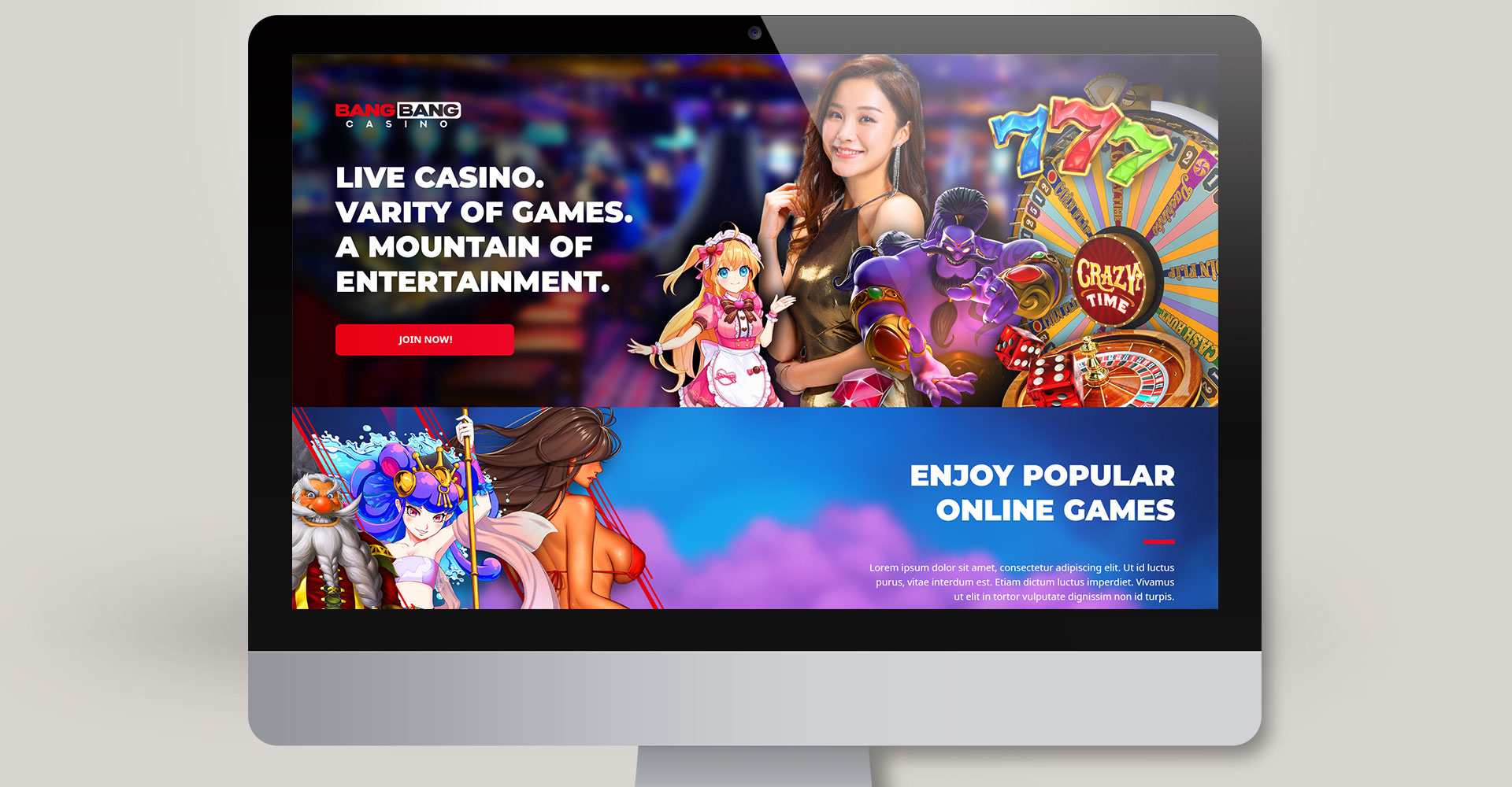 Bang Bang - Landing page