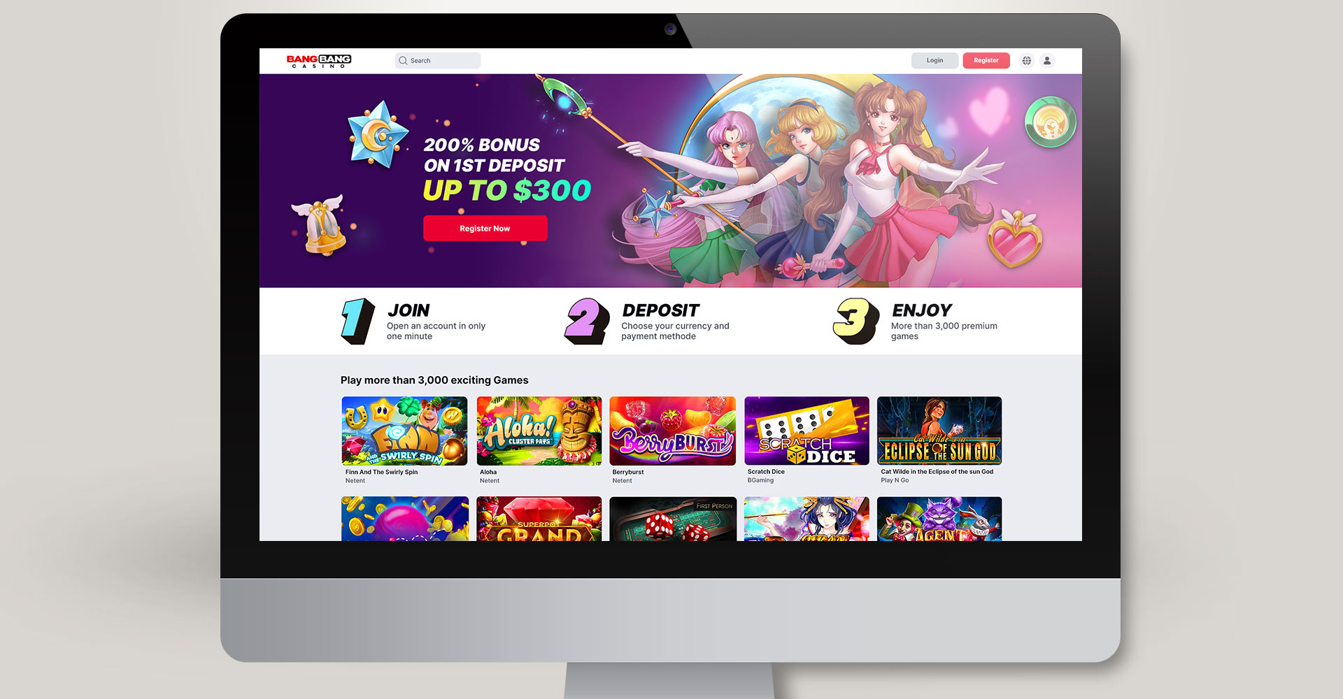 Bang Bang - Landing page